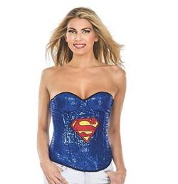 4U-Onlinehandel Supergirl Sequin Corset Corsage Kostüm Gr. M (40/42) Karneval Fasching verkleiden Verkleidung von 4U-Onlinehandel