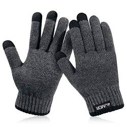 4UMOR Winterhandschuhe, Strick Fingerhandschuhe mit Herrenhandschuhe (L) von 4UMOR