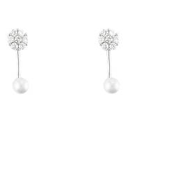 Damen-Ohrring Silber Farbe Rhodium Zirkonia Weiß und Perle Die Referenz lautet: 4UOR6578W. von 4US Cesare Paciotti