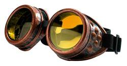 4sold (TM Steampunk Antique Copper Cyber Goggles Rave Goth Vintage Victorian Like Sunglasses All Pictures (Goggle Copper with Free lensses and Stickers) von 4sold