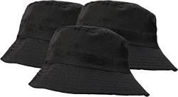 4sold 3 Stück Sonnenhut UV-Schutz Sommerhüte Strandhut Safari Boonie Hut Faltbarer Angelhut Bucket Hüte für Festivals Riesige Wahl, Set 3 x schwarz, One size von 4sold