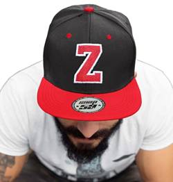 4sold ABC Rot Schwarz Cap Snapback Cappy Caps Mütze Aufschrift Beanies Basecap CRO (Z) von 4sold