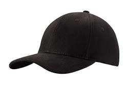 4sold Baseball Cap Unisex Baumwolle Baseball Mützen Reine Farbe Baseboard Baseballkappe (Black) von 4sold