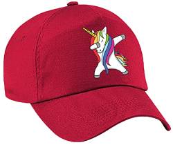 4sold Mädchen Fabelhafte Bunte Einhorn Baseball Cap Kinder Caps Sport Regenbogen Kinder Sommer Hut Schule Mädchen Einstellbare Baseball, rot, Einheitsgröße von 4sold