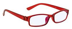 4sold Slim Damen Herren Lesebrille Blaufilterbrille Blaues Licht und UV Schutzbrille Bildschirmbrille fortgeschrittene Gamer Gamingbrille Computerbrille Black (Red, 0.00) von 4sold