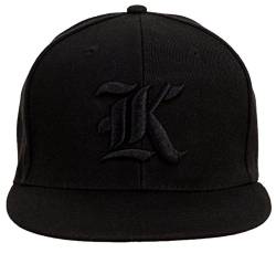 4sold Snapback-Hut, mit erhabener schwarzer 3D-Stickerei Letter, Baseball-Cap, Hip-Hop Cap, Hut, Kopfbedeckung Gr. Einheitsgröße, K von 4sold