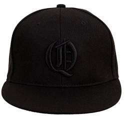 4sold Snapback-Hut, mit erhabener schwarzer 3D-Stickerei Letter, Baseball-Cap, Hip-Hop Cap, Hut, Kopfbedeckung Gr. Einheitsgröße, Q von 4sold