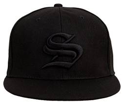4sold Snapback-Hut, mit erhabener schwarzer 3D-Stickerei Letter, Baseball-Cap, Hip-Hop Cap, Hut, Kopfbedeckung Gr. Einheitsgröße, S von 4sold