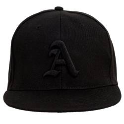 4sold Snapback-Hut, mit erhabener schwarzer 3D-Stickerei Letter, Baseball-Cap, Hip-Hop Cap, Hut, Kopfbedeckung Gr. Erwachsene, a von 4sold