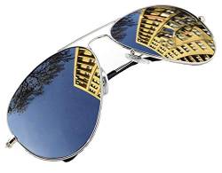 4sold Sonnenbrille in vielen Farbkombinationen Klassische Brille Unisex Sonnenbrille (Silber) von 4sold