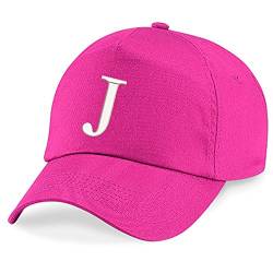 4sold Unisex Bindemütze Babymütze Jungen Mädchen Mütze Baseball Cap Fuschia Hut Kinder Kappe Alphabet A-Z (J) von 4sold