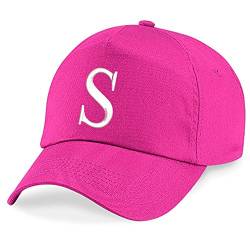 4sold Unisex Bindemütze Babymütze Jungen Mädchen Mütze Baseball Cap Fuschia Hut Kinder Kappe Alphabet A-Z (S) von 4sold