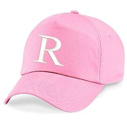 4sold Unisex Bindemütze Babymütze Jungen Mädchen Mütze Baseball Cap Rosa Hut Kinder Kappe Alphabet A-Z (R) von 4sold