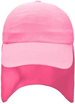 4sold Unisex Schirmmütze m. Nackenschutz Babymütze Kleinkindmütze Mädchen Kinder Kappe Cap UV Kids (Pink) von 4sold