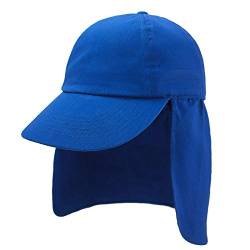 4sold Unisex Schirmmütze m. Nackenschutz Babymütze Kleinkindmütze Mädchen Kinder Kappe Cap UV Kids (Royal Blue) von 4sold