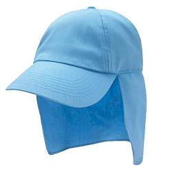 4sold Unisex Schirmmütze m. Nackenschutz Babymütze Kleinkindmütze Mädchen Kinder Kappe Cap UV Kids (Sky Blue) von 4sold