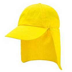 4sold Unisex Schirmmütze m. Nackenschutz Babymütze Kleinkindmütze Mädchen Kinder Kappe Cap UV Kids (Yellow) von 4sold