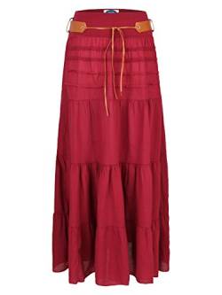 4tuality AO Amber Boho Retro Maxirock Bordeaux Gr. S/M von 4tuality