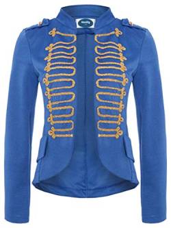 4tuality AO Damen Military Blazer Stickerei Slim fit Gr. L Royalblau von 4tuality