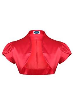 4tuality AO Festlicher Kurzarm Bolero Satin rot Gr. S von 4tuality