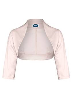 4tuality Eleganter Satin Bolero 3/4 Arm Gr. XL 42 rosa von 4tuality