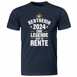 T-Shirt -Rentner/Rentnerin 2024 - Eine Legende geht in Rente- blau - Rente/Ruhestand/Pension - Renteneintritt Geschenk für Mutter Vater Oma Opa von 4youDesign