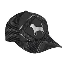 501 Beagle Metallbienenstock Schwarz Herren Damen Baseballkappe Leicht Abwaschbar Outdoor Hut Verstellbar Visier Hut Für Draussen Kletter Angeln von 501