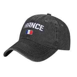 501 Damen Herren Trucker Kappe Frankreich-Flagge Cooles Französisch Denim Hut Leicht Baseball Kappen Vintage Baseboard Baseballkappe Für Sport Draussen Laufen von 501