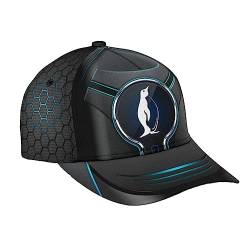 501 Pinguin-Blaues Licht-Kreis-Muster-Schwarz Herren Damen Baseballkappe Baumwolle Baseball Cap Verstellbar Trucker Kappe Für Angeln Reisen Golf von 501