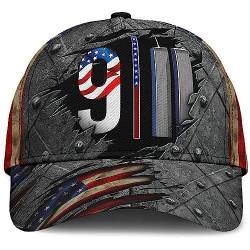 501 Trucker Kappe Jubiläums-Feuerwehrmann-Mütze „All Gave Some Some Gave All Never Forget 9/11“ Mit Rissmuster Aus Grauem Metall Unisex Baseball Cap Leicht Vintage Baseballkappe Für Laufen Sport von 501