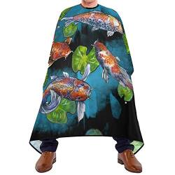 Friseurumhang 140x168cm, Koi Karpfenfisch Haarschneideumhang Cape Mode Unisex Friseurumhang Wasserdicht Friseur Cape, Für Friseursalon, Färben, Barbershops von 501