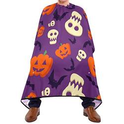 Friseurumhang 140x168cm, Lustiges Halloween Muster Professionelle Friseure Kleid Mode Friseur Umhänge Wasserdicht Unisex Friseurumhang, Für Friseursalon, Färben, Erwachsene von 501