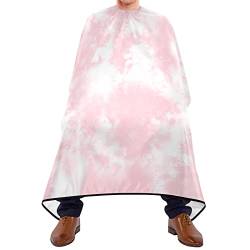 Friseurumhang 140x168cm, Roségoldener Marmor Pink Tie Dye Herren Umhang Professionelle Unisex Friseure Kleid Wasserdicht Friseur Umhänge, Für Erwachsene, Barbershops, Kinder von 501