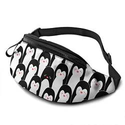 Damen Bauchtasche Pinguine Sport Hüfttasche Mit Reißverschluss,Verstellbarer Taillentasche Für Wandern Damen Fitness 14X35cm von 550