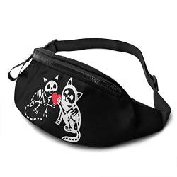 Handytasche Tasche Verliebte Katzen Gurttasche Atmungsaktiv,Mit Reißverschluss Sport Hüfttasche Für Reisen Wandern Geschenke 14X35cm von 550
