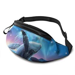 Hüfttasche Leuchtender Delphin Gurttasche Multifunktionale,Verstellbarer Lauftasche Für Hundetraining Joggen Aktivitäten 14X35cm von 550