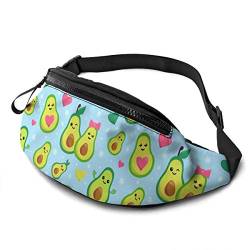 Hüfttasche Süße Avocado Hüfttaschen Verstellbarer,Stylisch Gürteltasche Für Reisen Damen Joggen 14X35cm von 550