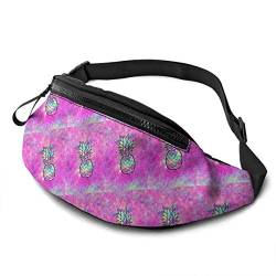 Hüfttaschen Buntes Ananasrosa Brusttasche Verstellbarer,Atmungsaktiv Umhängetaschen Für Hundetraining Damen Aktivitäten 14X35cm von 550