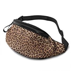 Sport Hüfttasche Leopardenmuster-Design Hüfttasche Atmungsaktiv,Mit Reißverschluss Damen Brustbeutel Für Running Wandern Damen 14X35cm von 550