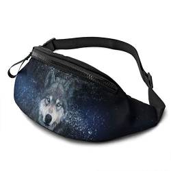 Sport Hüfttasche Wolf-Hintergrundbild Taillentasche Verstellbarer,Multifunktionale Schultertaschen Für Laufen Fahrrad Radfahren 14X35cm von 550