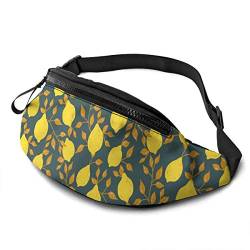 Taillentasche Gelbe Zitrone Schultertaschen Multifunktionale,Atmungsaktiv Sporttasche Für Aktivitäten Damen Outdoor 14X35cm von 550