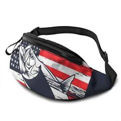 Waist Fanny Pack Barschangeln Auf Usa Flag Hüfttaschen Mode,Atmungsaktiv Sport Hüfttasche Für Damen Joggen Geschenke 14X35cm von 550