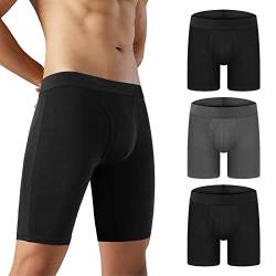 5Mayi 9inch Boxershorts Herren Baumwolle Unterhosen Männer Lange Unterwäsche Herren 3er Pack M von 5Mayi