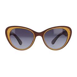 5ONE® Napoli Cateye Damen-Sonnenbrille aus Holz - graue Gläser, Inkl. Holz Hardcase - Damen Sonnenbrille mit UV-Schutz von 5ONE