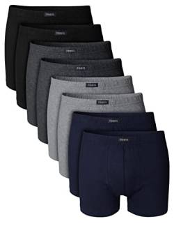 7 Days Herren Retro Shorts 4er oder 8er Pack Uni aus Baumwolle mit Elasthan M von 7 Days