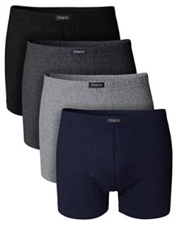 7 Days Herren Retro Shorts 4er oder 8er Pack Uni aus Baumwolle mit Elasthan XL von 7 Days