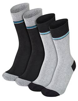 7Days 4 Paar oder 8 Paar Herren Thermosocken Ski Winter Vollfrottee in Baumwolle mit Elasthan 4er Pack 43-46 von 7 Days