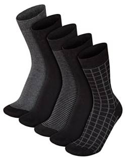 7Days 5 Paar oder 10 Paar Herren Socken klassisch für Anzug und Freizeit ohne Gummidruck 10er Pack 39-42 von 7 Days