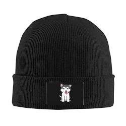 716 Klassische Beanie Mütze Husky-Husky Wintermütze Atmungsaktiv Herren Strickmütze Unisex Beanie Mütze Für Frühling Damen Herbst von 716