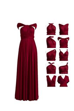 Infinity Kleid mit Bandeau, wandelbares Kleid, Brautjungfernkleid, lang, kurz, Übergröße, Mehrwegkleid, Wickelkleid - Rot - Einheitsgröße Mehr von 72styles